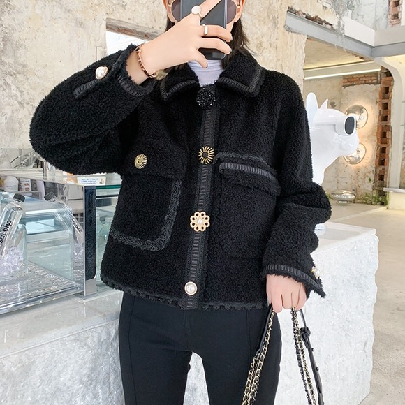 🔮 100% Wool Shearling Teddy Coat (M) - Picture 6 of 9